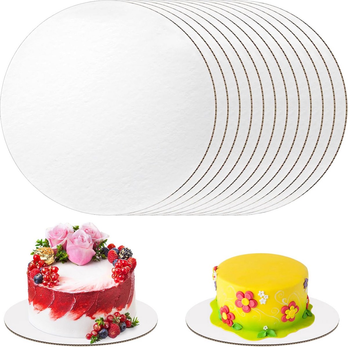 Taartonderleggers rond 12 stuks 30 cm 3 mm