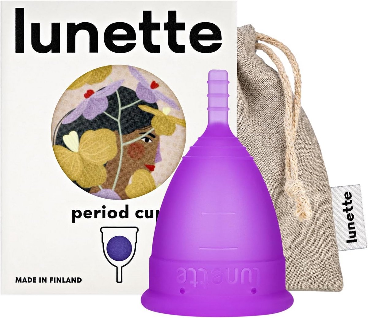 Menstruatie Cup Model 2 voor Matige tot Zware Bloedingen in Viooltint