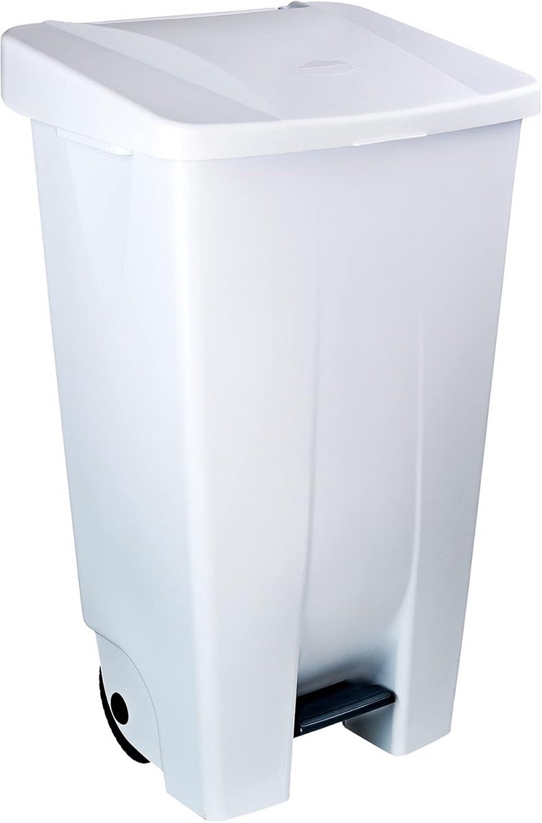 Selectieve Afvalcontainer 120 Liter Wit - Duurzame PEAD Recyclingbak