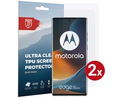 Rosso Screen Protector Geschikt voor Motorola Edge 50 Fusion | Ultra Clear Duo Pack | TPU Folie | Case Friendly Beschermfolie | 2 Stuks