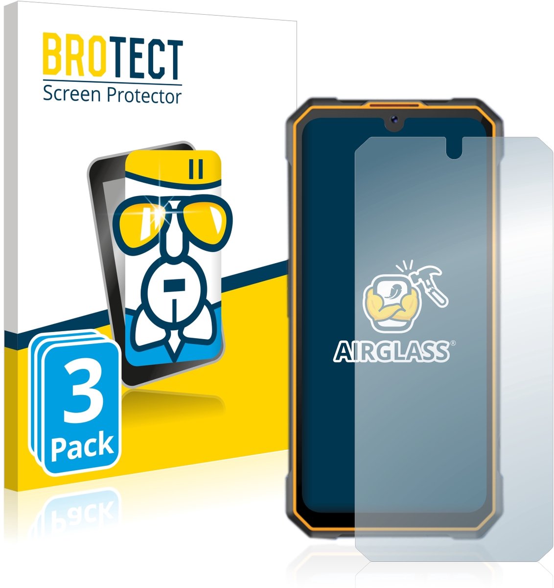 Screenprotector 3 Stuks voor Cubot King Kong 5 Beschermglas transparant