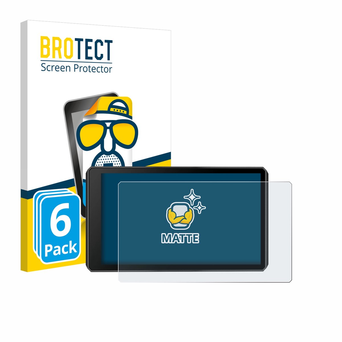BROTECT - Screenprotector voor Garmin zumo XT3 6" - Folie Beschermfolie matte 6 Stuks