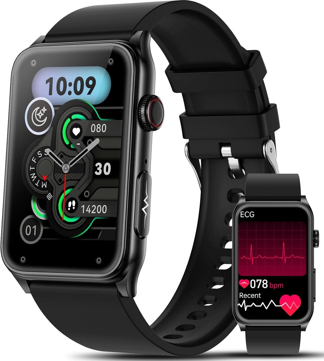 Smartwatch met 1.57" Groot Kleurenscherm, 120+ Sportmodi, Waterdicht IP67 & Bluetooth Bellen