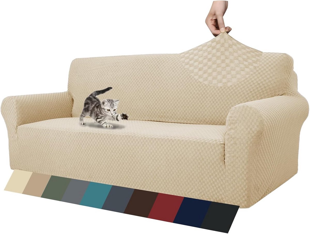 Luxe Jacquard Bankovertrek 4-zits Antislip Hoes voor Honden en Huisdieren