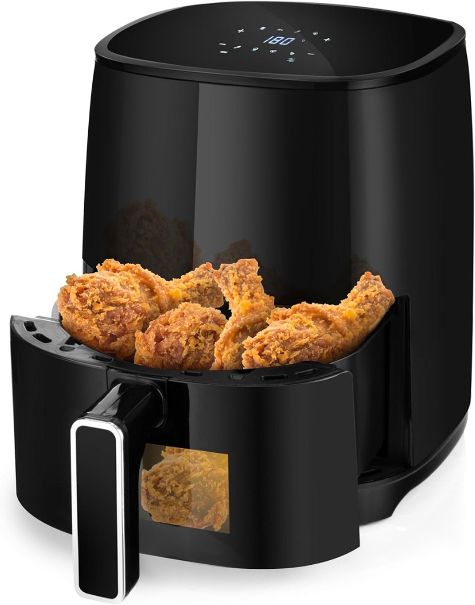 Florixa® Mini airfryer - Airfryer - Airfryer klein - Zwart - 26cm x 30cm x 35cm