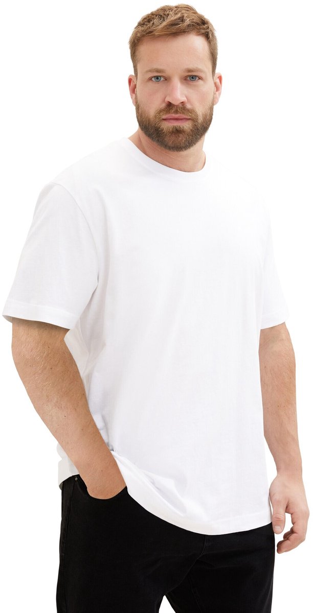 Tom Tailor - Plus Size - T-shirt in 2-pack - Maat 4XL - White