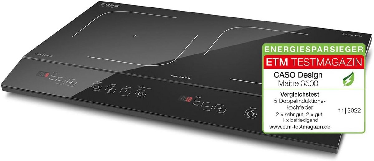 Mobiele Dubbele Inductiekookplaat 3500W met Smart Control