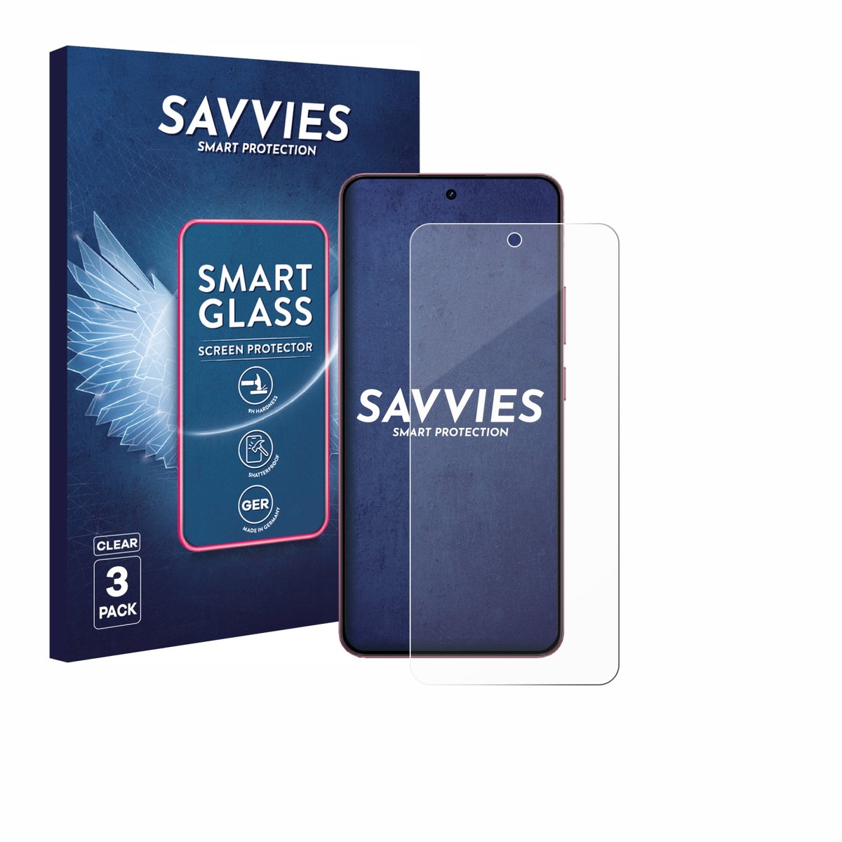 3 Stuks Savvies Screenprotector - geschikt voor realme P4 - beschermfolie glas transparant