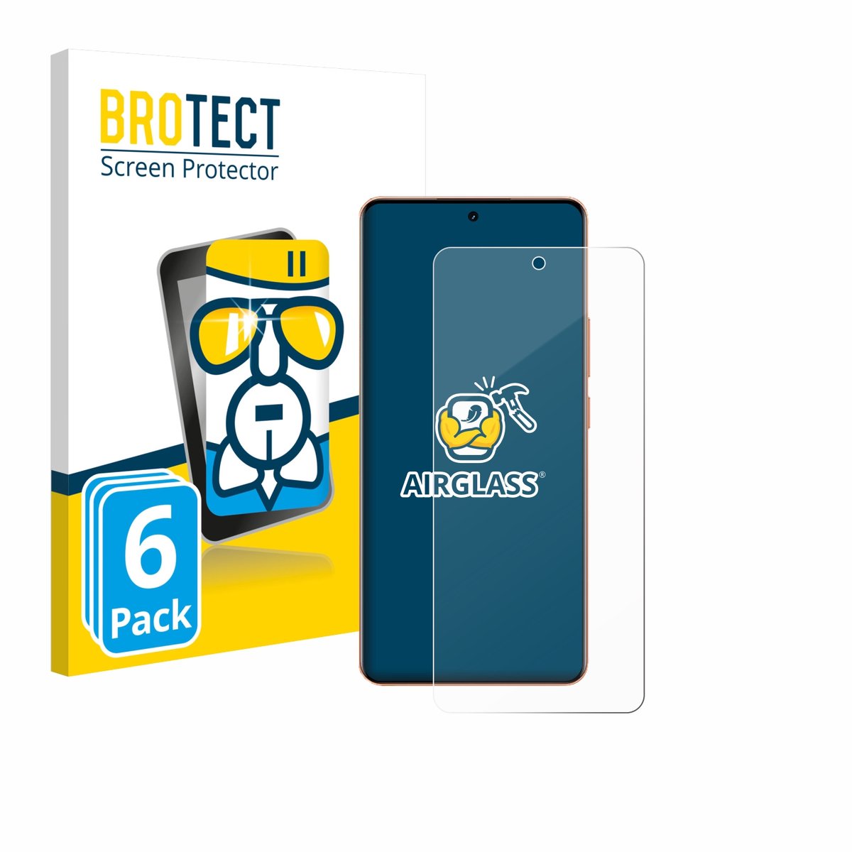 Screenprotector 6 Stuks voor realme P4 Pro Beschermglas transparant