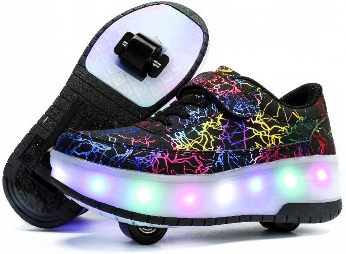Verstelbare Rolschaatsen voor Kinderen met LED Verlichting en Verborgen Wielen