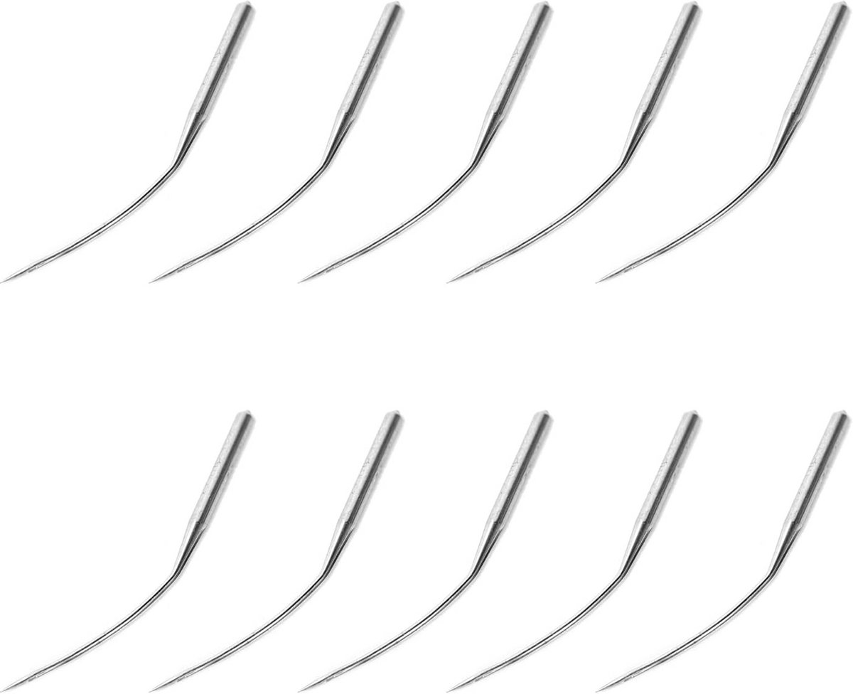 10 Stuks Gebogen Blindsteek Naalden voor Naaimachines LWX6T LWX2T 75/11