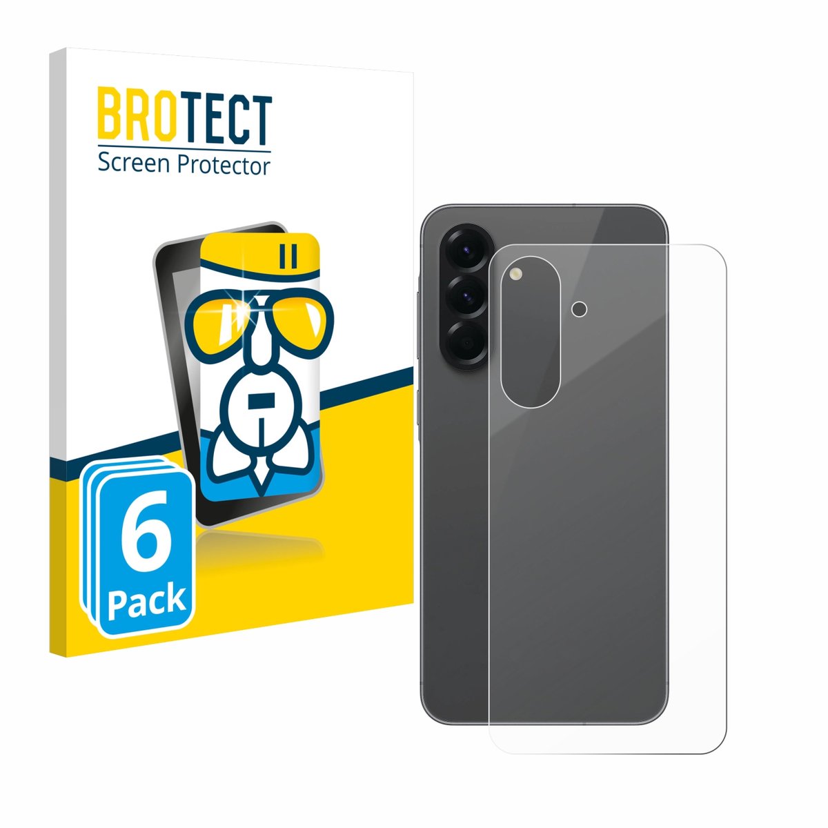Screenprotector 6 Stuks voor Samsung Galaxy A56 5G (Achterkant) Beschermglas transparant