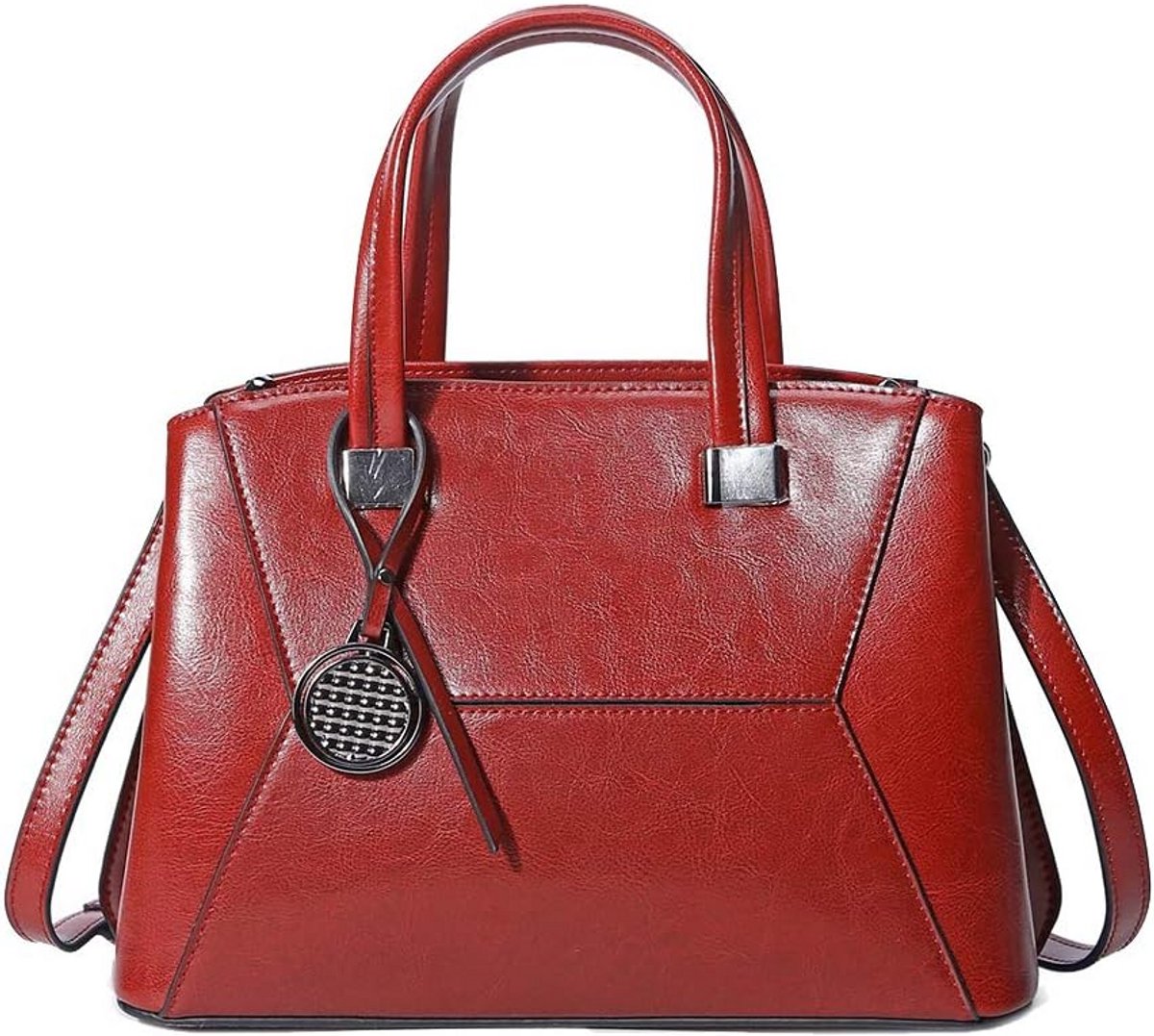 Dames Handtas Leer Schoudertas Crossbody Tas Vierkante Tote