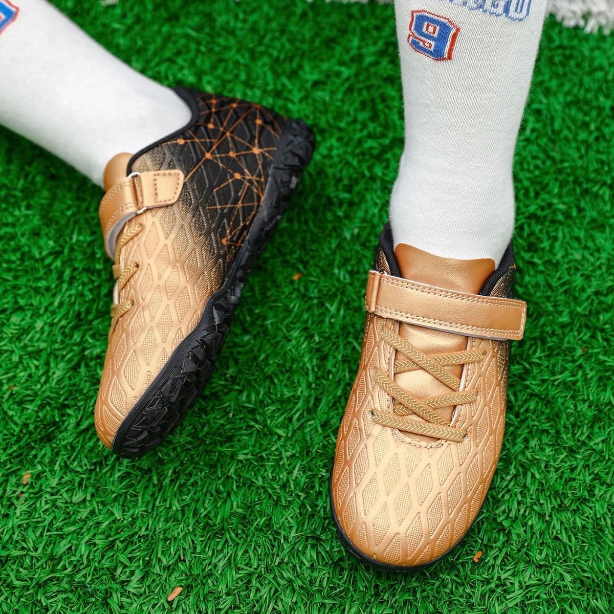 Kindervoetbalschoenen met Lage Noppen voor Kunstgras en Training