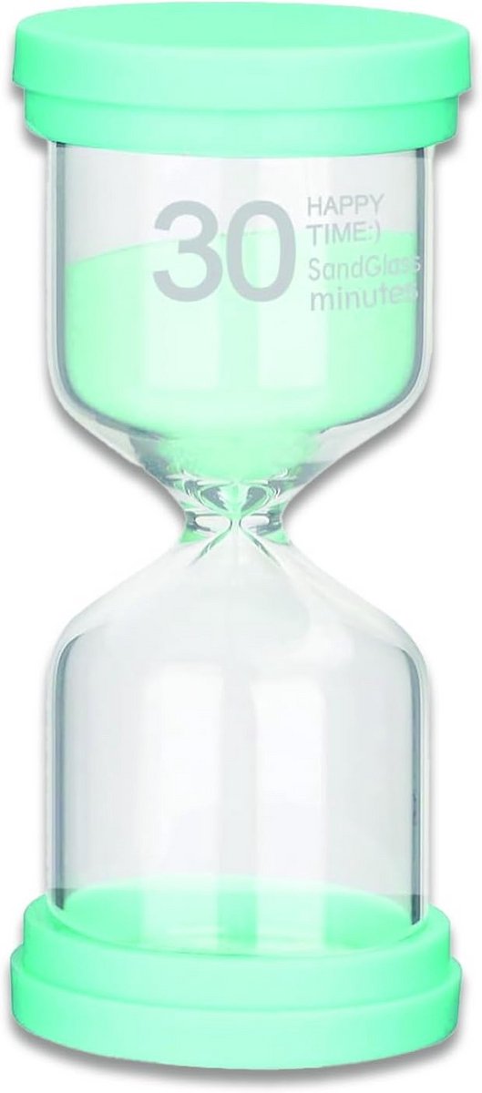 Zandloper Timer 30 Minuten - Kleurrijke Glaszandloper voor Keuken en Spelletjes