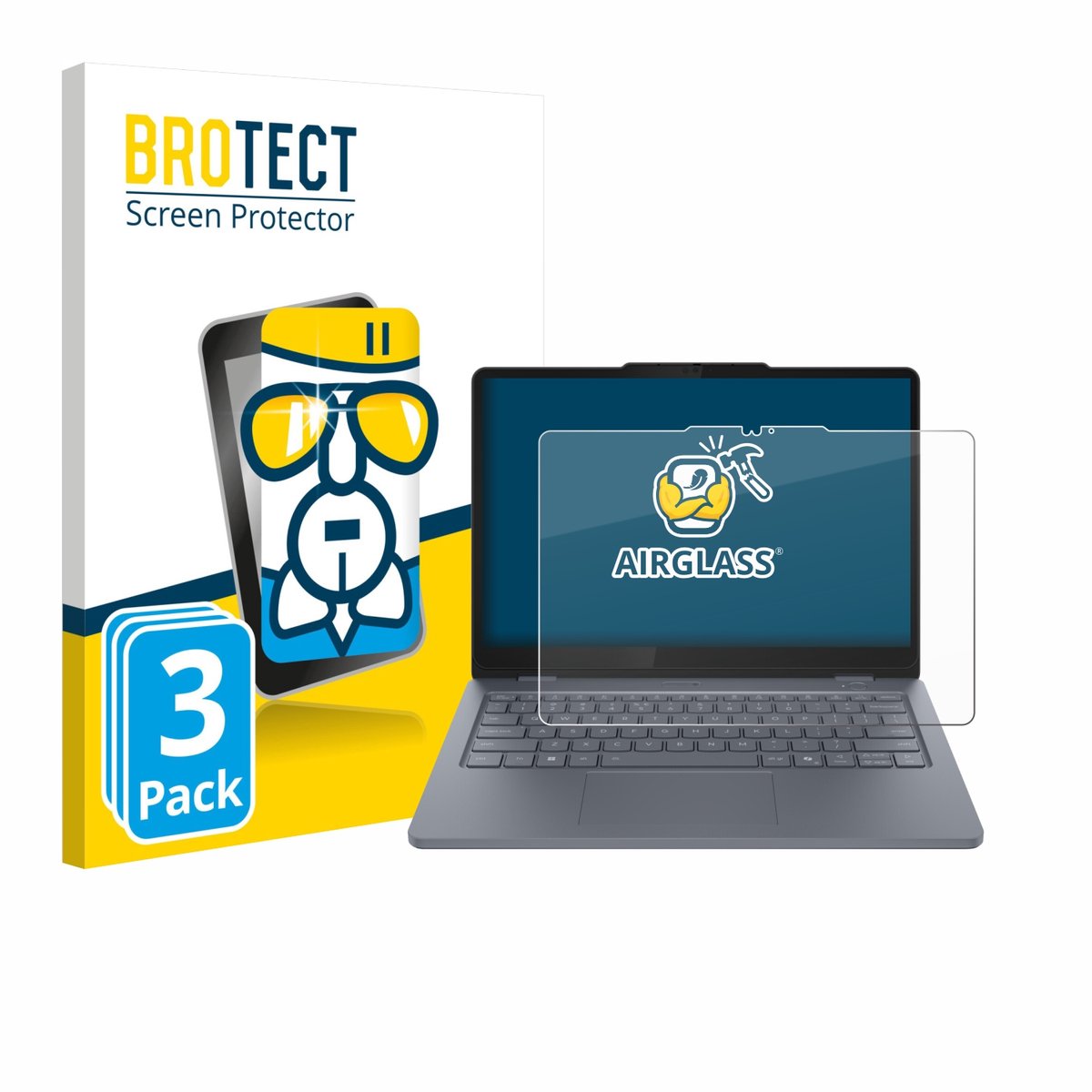 Screenprotector 3 Stuks voor Lenovo 13w 2-in-1 Gen 3 Beschermglas transparant