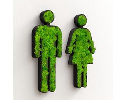 WC Deurbordje Man Vrouw Toilet Huisnummer Zelfklevend Decora