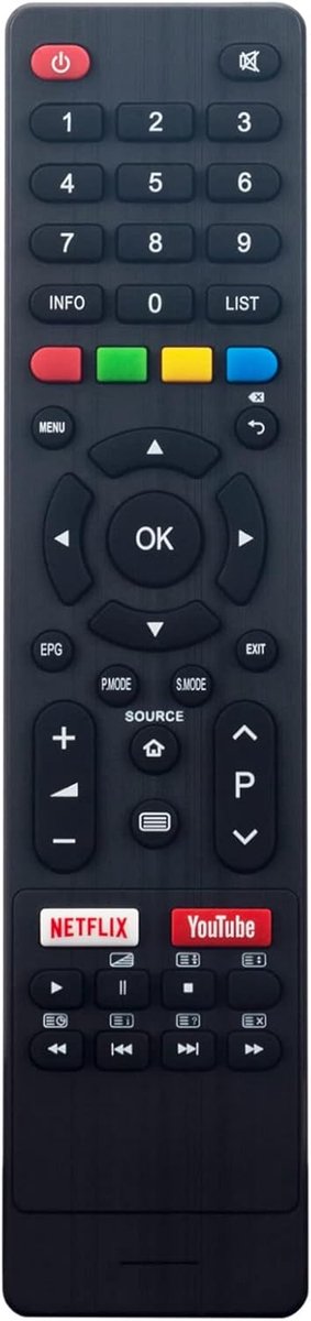 Vervangende Universele Afstandsbediening voor CHIQ Saba Changhong Led Smart Televisies
