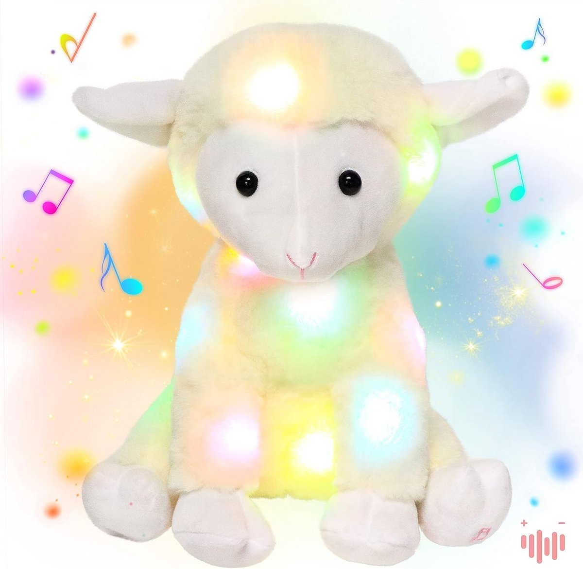 Lichtgevend Muzikaal Knuffellammetje met Slaapliedjes voor Kinderen