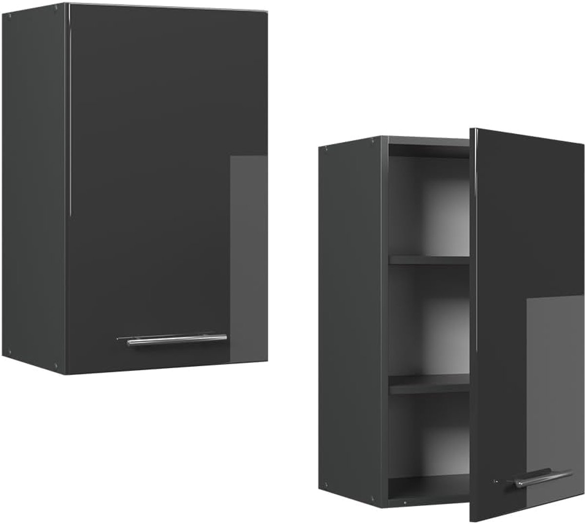 Wandkast Keukenmodule Antraciet Hoogglans 45 cm