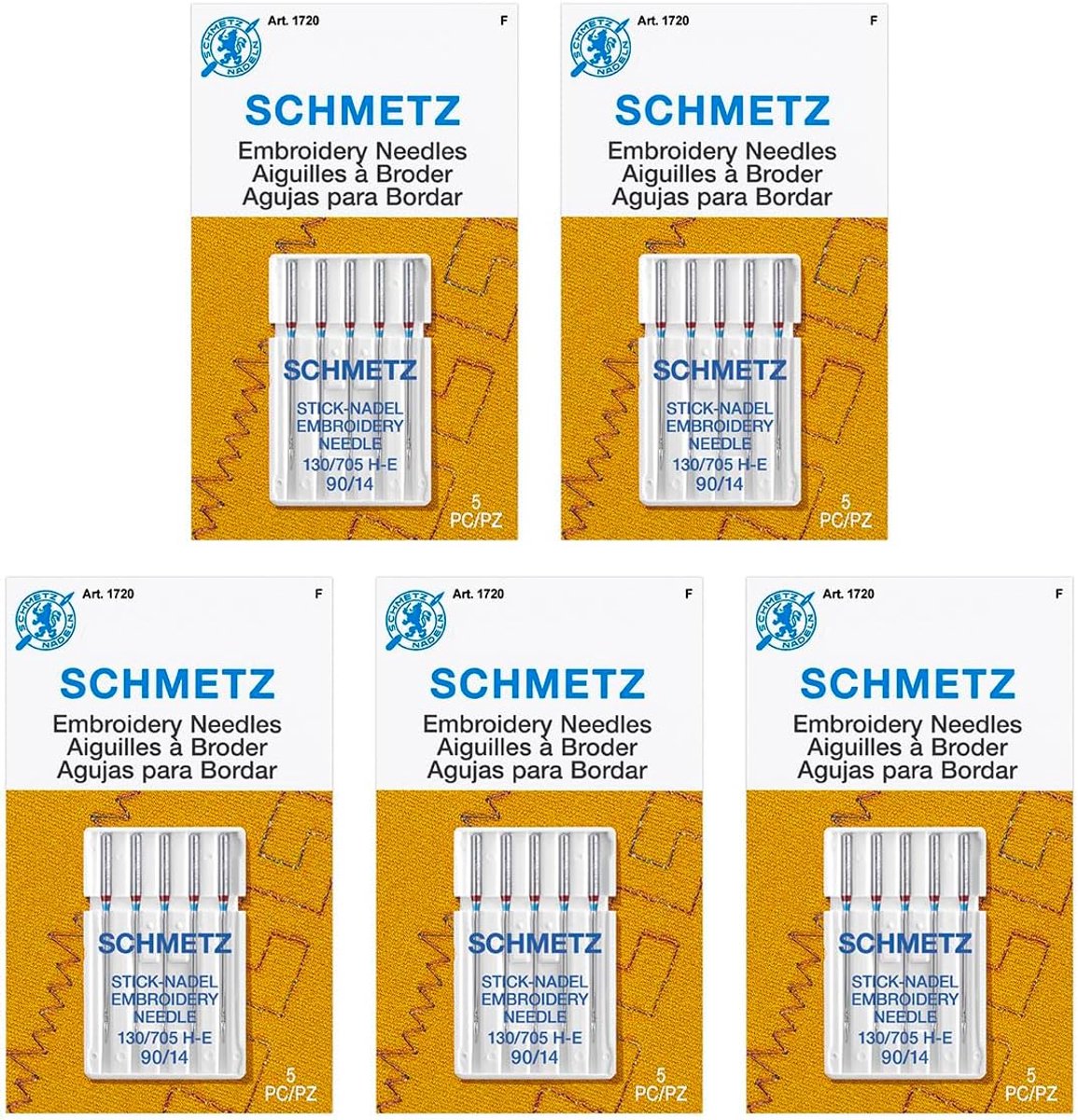 25 Borduurmachine Naalden Maat 90/14 voor Rayon en Speciale Garen