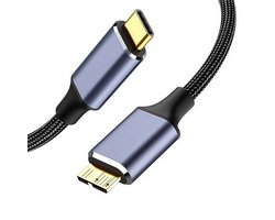 USB-C naar Micro-B Kabel voor Externe Harde Schijf SSD Opladen - 5 Gbps Snelheid - 0.5 Meter