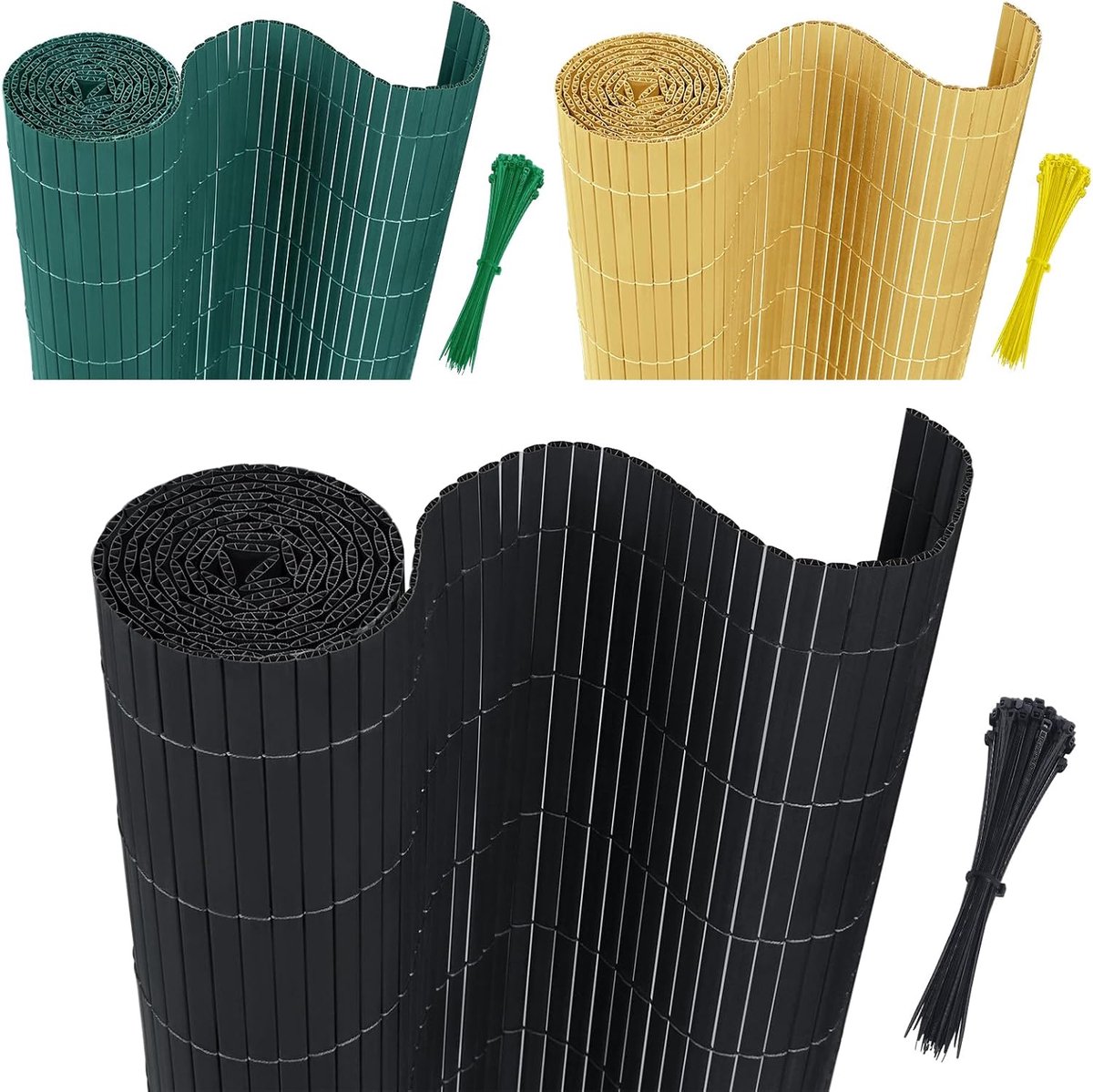 Privacyscherm PVC - Inkijkbescherming Balkon - Tuin en Balkon - Interne W-structuur - 180