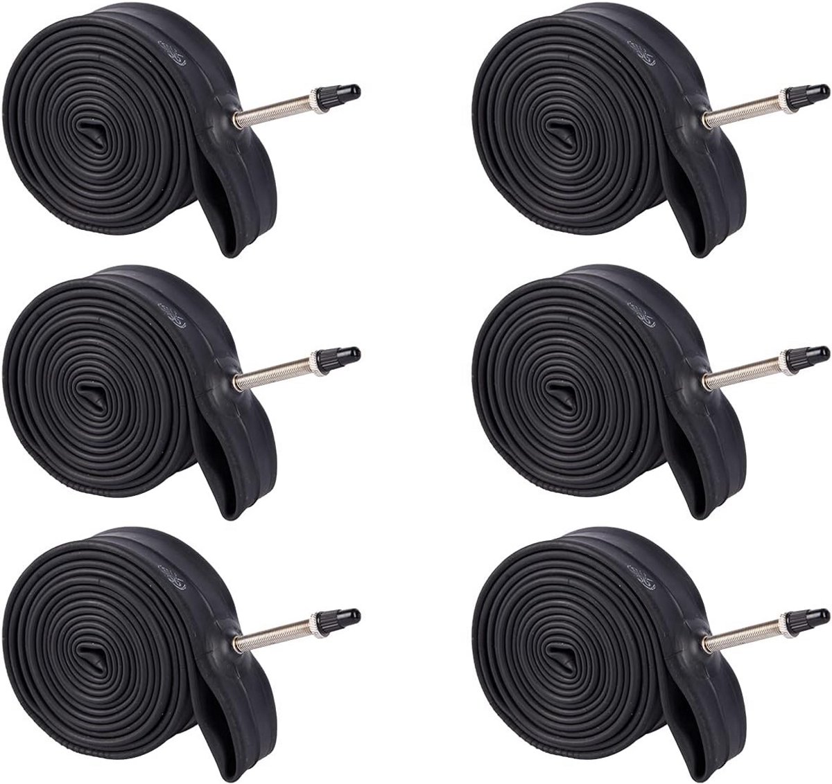 Fiets Binnenbanden - Reserve Onderdelen - Wegfietsen - 6 Stuks Set - 700x35-45 - Zwart