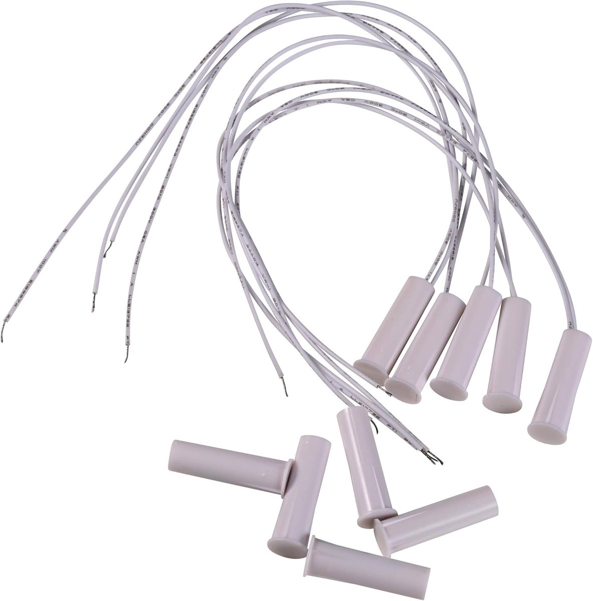 Magnetische Deur Contact - Alarm Sensor - Beveiliging Huis - Inbouw Model - Compact Formaat - Wit