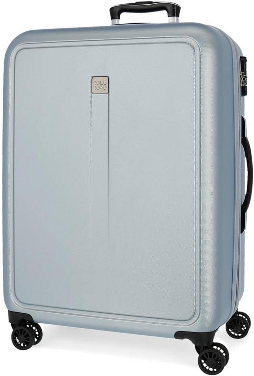 Middelgrote Cabine Koffer 48x68x27 cm - Lichtblauw - Robuuste Bagage met Zwenkwielen