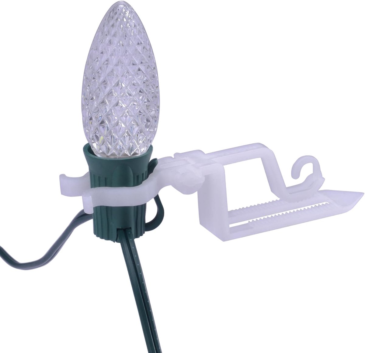100 Witte Lichtclips voor Kerstverlichting aan Dakgoten en Dakpannen