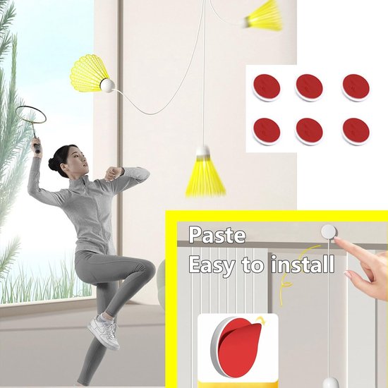 Draagbare Badminton Trainer voor Zelfstudie en Verbetering — afbeelding 3