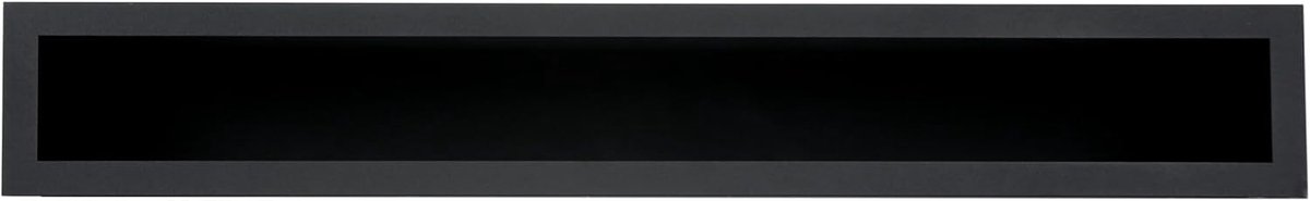 Lineair Ventilatierooster Zwart RAL 9005 Metaal - Luchtrooster voor Haard, Plafond of Wandmontage (60x9 cm)