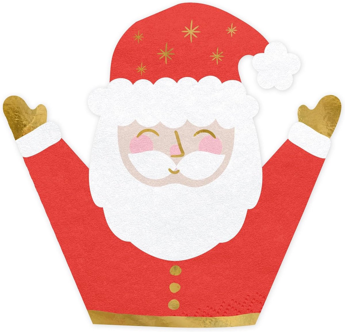 20 Feestelijke Kerstservetten met Kerstman - Ideaal voor Kerstbuffet en Diner