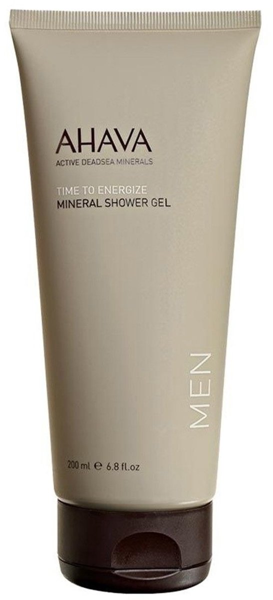 AHAVA MAN Mineraal Douchegel - Verkwikkende Reiniging voor Mannen | Behoudt Natuurlijke Vochtbalans | Kalmeert en Beschermt de Huid | Reinigingsgel voor een droge huid & gezicht | Badzeep | Body Wash voor heren - 200ml