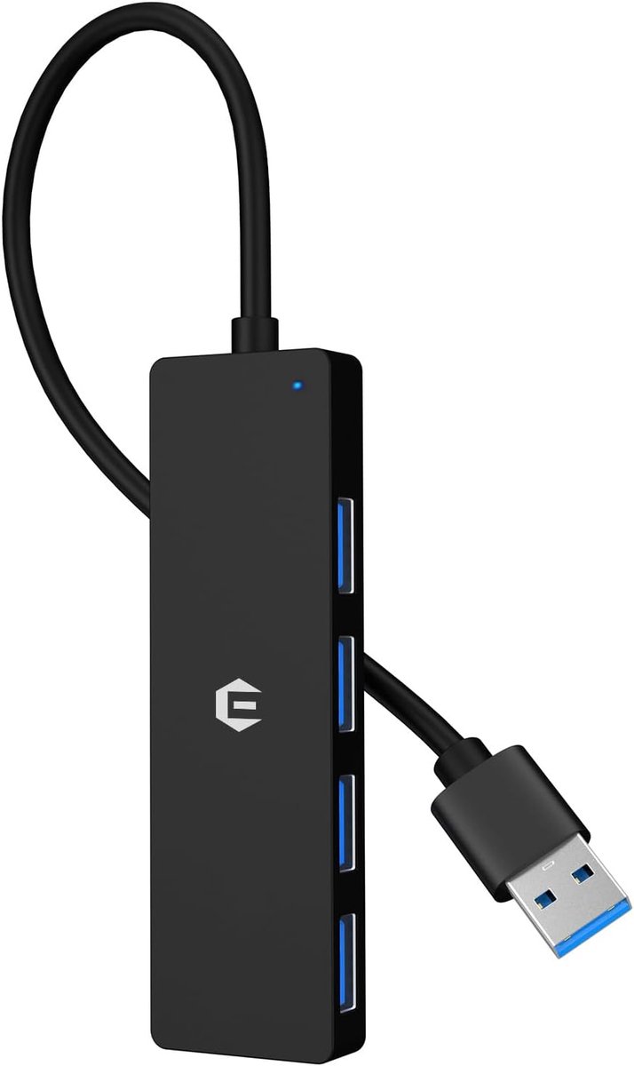 4-in-1 USB 3.0 Hub - Ultradunne Draagbare Data Hub met 4 Poorten