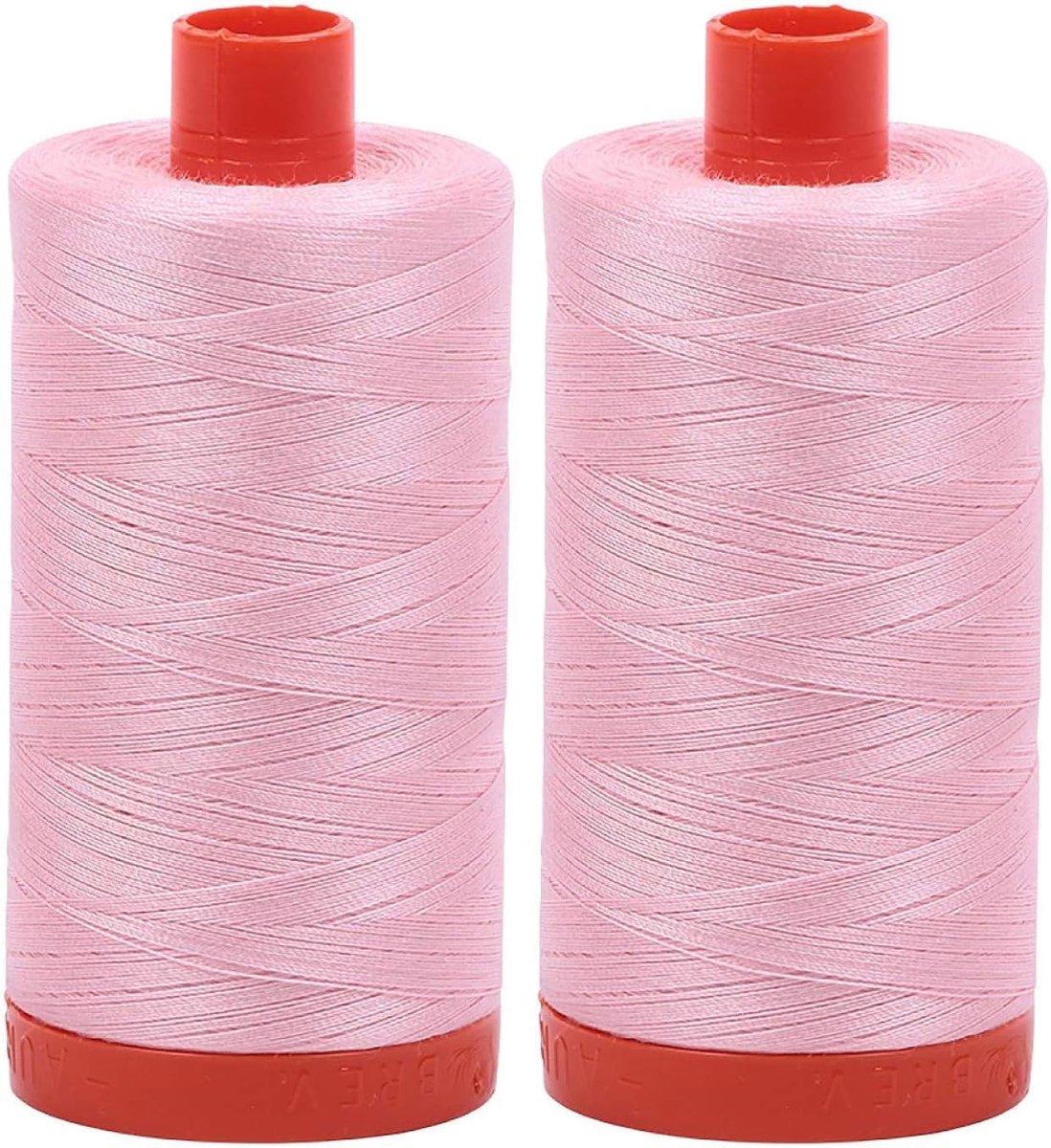 2-Pack Mako Katoen Garen 50WT Lichtroze - 100% Gemerceriseerde Fijne Draad - 2x 1300 Meter