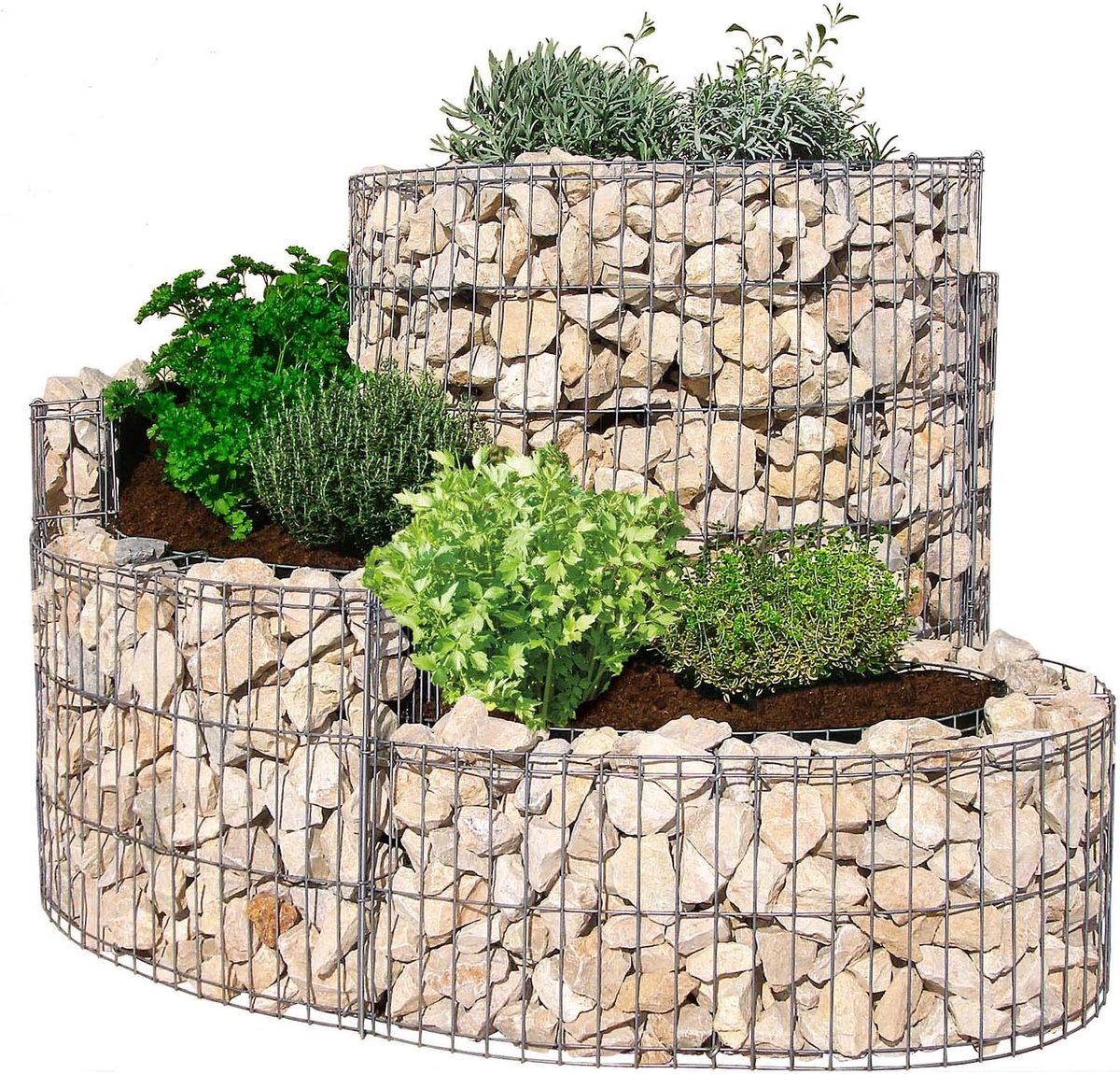 Kruidenspiraal Steenkorf Bouwpakket - 110x90cm Schroefloos Systeem