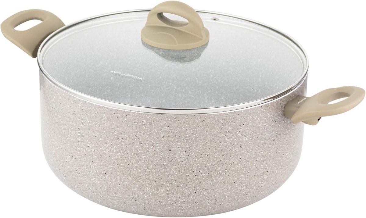 Grote Aluminium Kookpan met Antiaanbaklaag en Soft-Touch Handgrepen (7L, 28 cm)