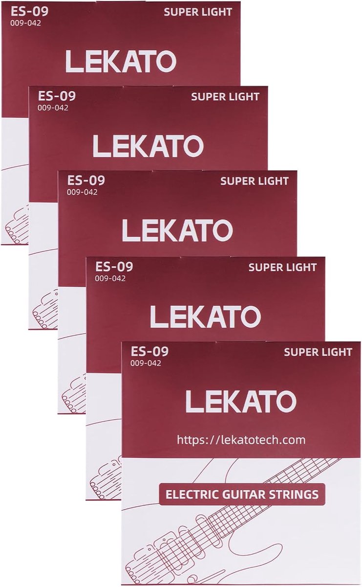 Elektrische Gitaarsnaren Set 5 Pack - Super Licht 9-42 Gauge