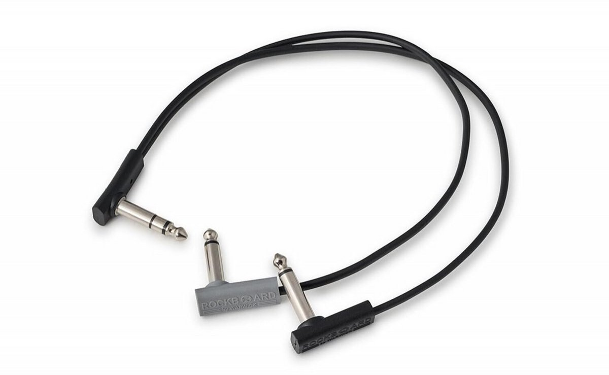Y-Splitter Kabel 30 cm Plat TRS naar 2x TS voor Audio en Effectpedalen