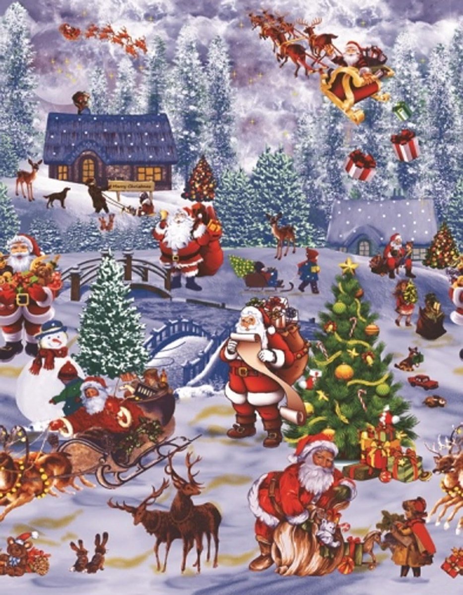 Kerst Tafelkleed Wasbaar PVC Rechthoekig 140 x 320 cm