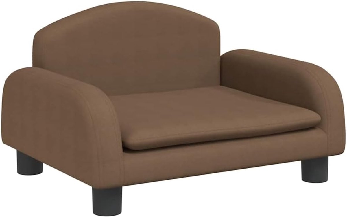 Kindersofa Stoffen Zitting Bruin 50x40x30cm - Comfortabele Kinderbank voor Peuters