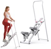 MERACH 2026 Stair Stepper voor thuistraining - revalidatie - draagbare crosstrainer-stepper inklapbaar met 2 weerstandsniveaus - LCD-scherm - verstelbaar antislip-pedalen - vertical climber voor full-body workout - Maximale capaciteit 136KG