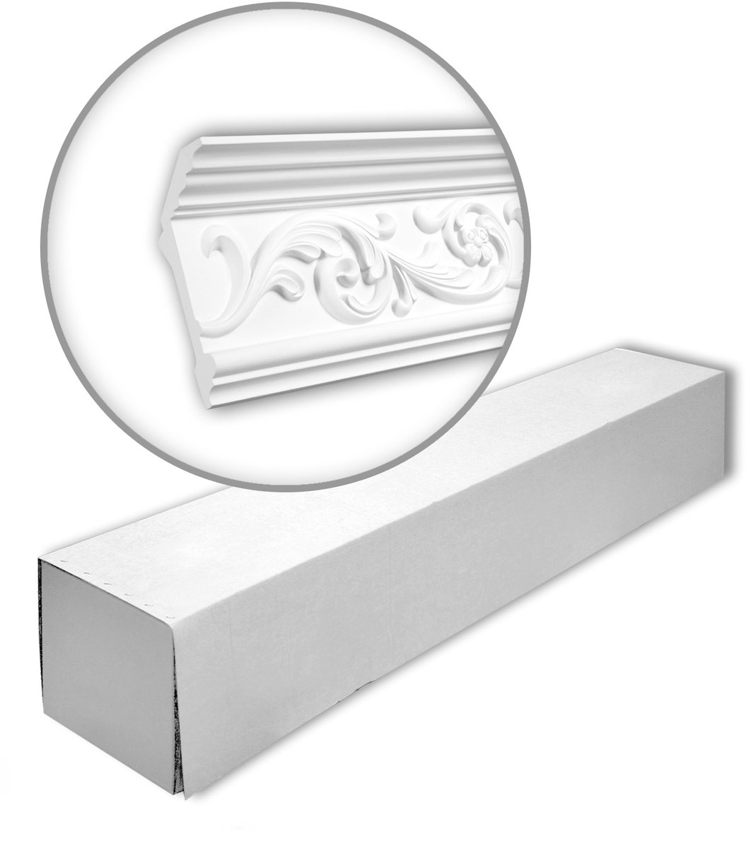 Profhome 150163 1 doos 6 stukken Kroonlijst 12 m