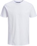 Wit T-shirt met ronde hals, met Jack & Jones logo op de kraag.