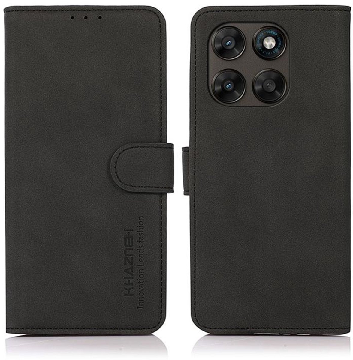 Luxe mat zwart agenda book case hoesje - geschikt voor Motorola G77 5G / Motorola Moto G67 5G
