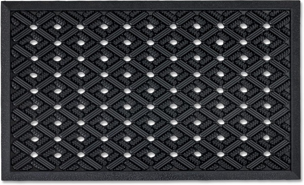 Stevige Rubberen Buiten Deurmat 40x60 cm - Antislip Vuilvanger voor Buitendeur