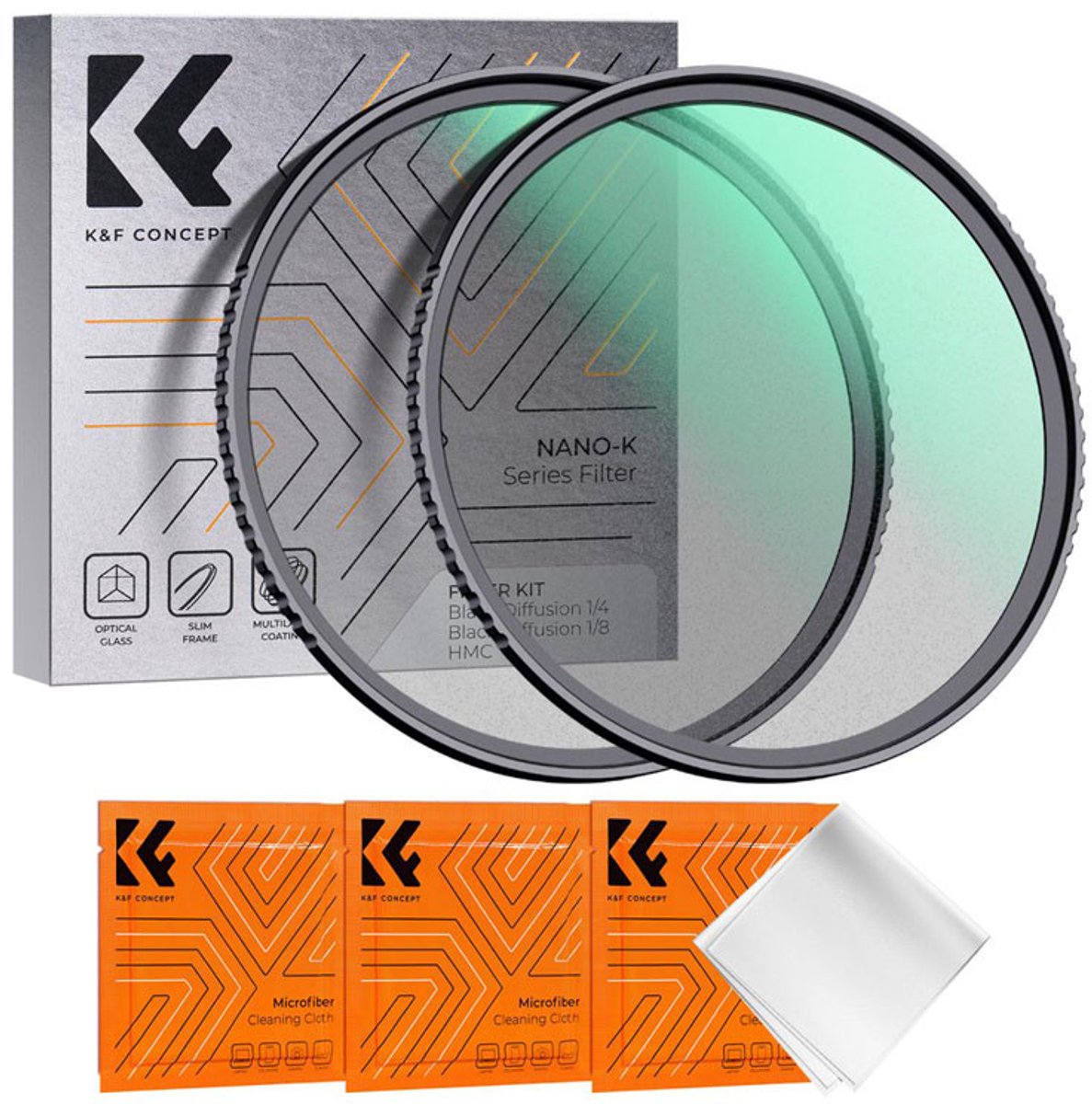 K&F Nano K Filter Schwarznebel 1/4+1/8 82mm