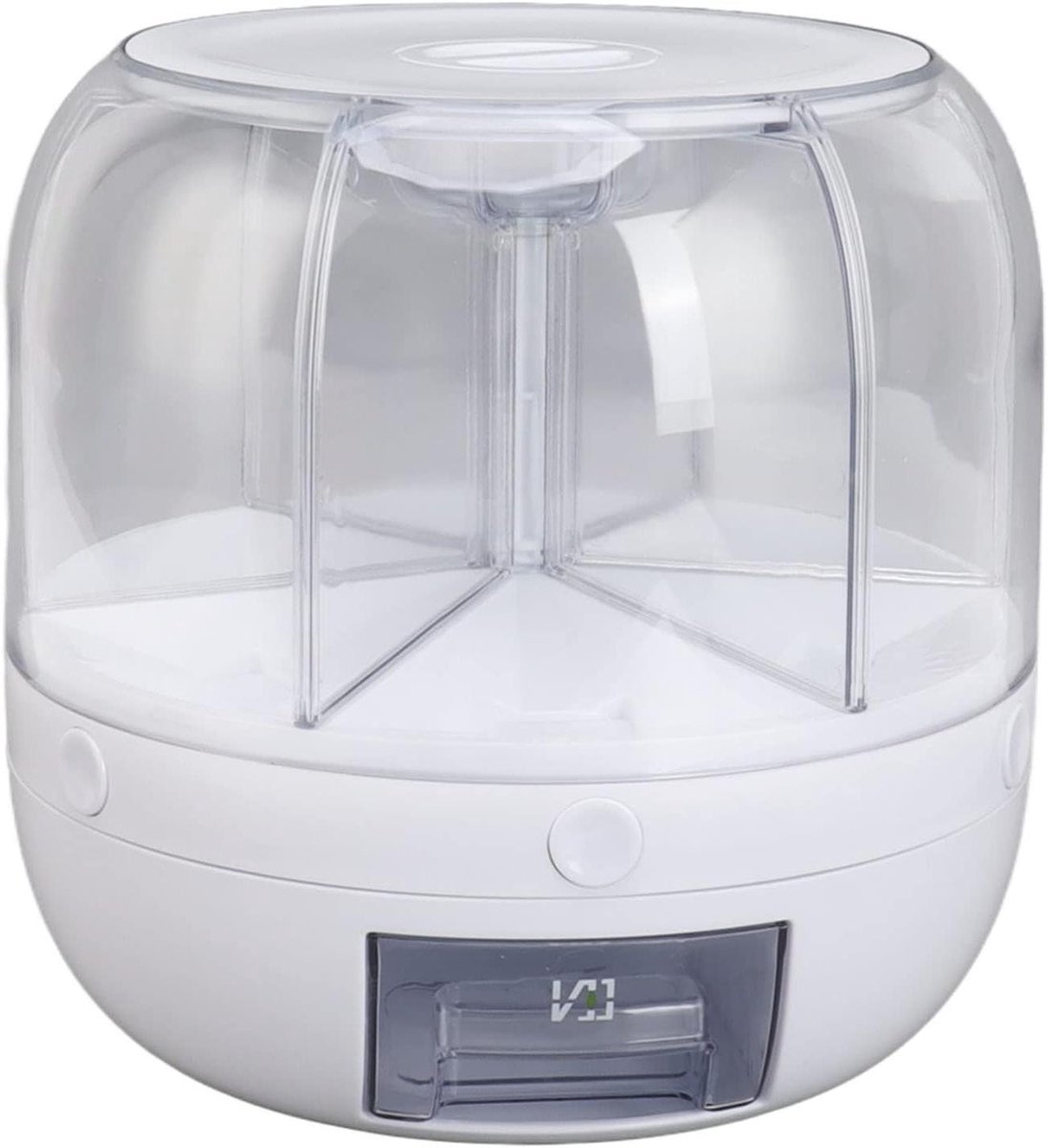 Dispenser met 6 compartimenten voor droog voedsel, transparant, 13.2lb